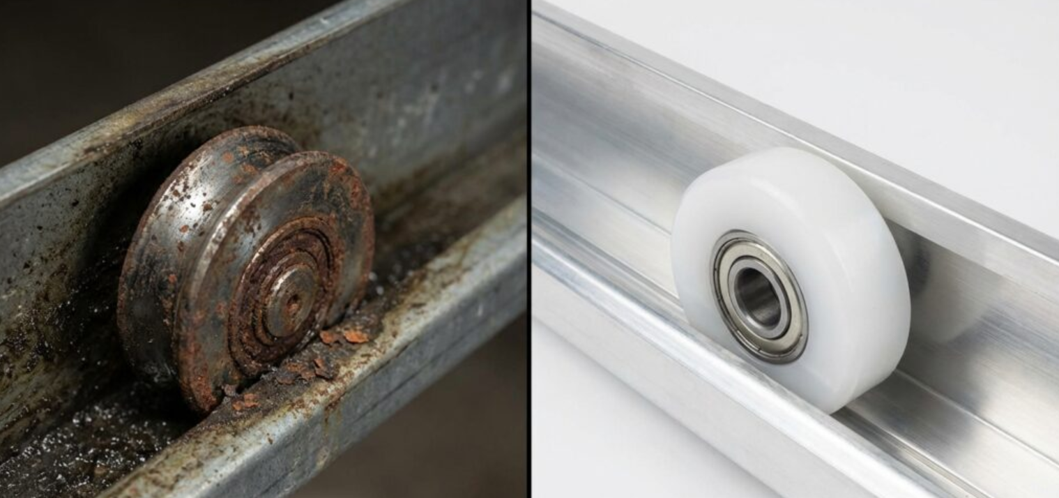 Premium nylon ball bearing garage door rollers